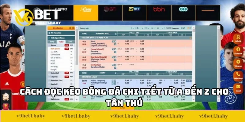 Cách đọc kèo bóng đá chi tiết từ A đến Z cho tân thủ
